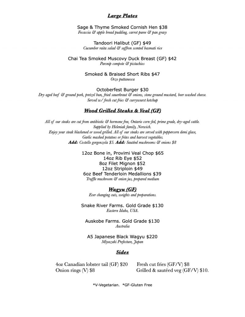 Our Menu - Devlins Country Bistro